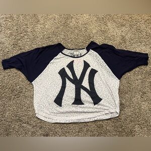 PINK. Victoria Secret New York Yankee baseball tee.